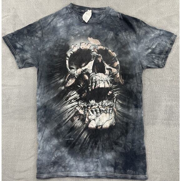 David Penfound Skull T Shirt Adult Size Small Gray Tye Dye Faded Skull Bone - Picture 1 of 7